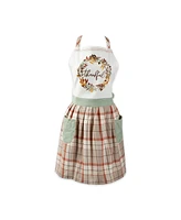 Design Imports Thankful Autumn Wreath Printed Apron