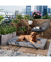 Bingopaw Dog Pet Pillow Bed Microfiber Leather Orthopedic 3D Superfiber Cushion Foldable Washable