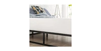 Slickblue Modern 10-inch Low Profile Metal Platform Bed Frame with Wood Slats