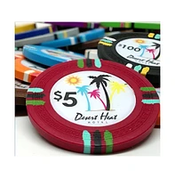 Slickblue Desert Heat Poker Chips 25-Pack - Clay Composite, $5 Value Set