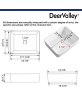 DeerValley Ally 19" x 15" Vitreous China Rectangular Bathroom Sink Vessel Sink