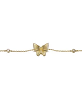 GiGiGirl Charming 14k Gold Plated Butterfly Bracelet with Cubic Zirconia