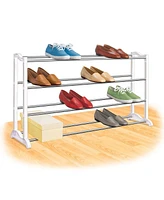 Slickblue 4-Tier Shoe Rack - Durable Storage Organizer for Entryway