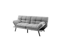 Slickblue Modern Mid-Century Sleeper Sofa Bed - Convertible Couch for Small Spaces