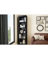 Slickblue 5-Shelf Narrow Bookcase for Space-Saving Storage and Display