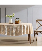 Hlc.Me Butterfly Floral Lace Fabric Tablecloth Lace Fabric Table Cloth For Oval Tables Tablecloth Patterned Scalloped Tablecloth 60 W X 84 L Linen Taupe