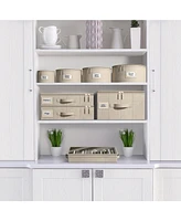 Sorbus 8 Piece Hard Shell Dinnerware Storage Cases - for Dinnerware, Mugs