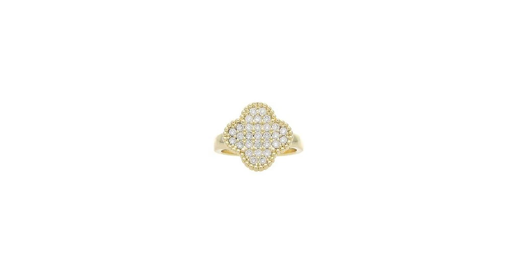 Rivka Friedman Pave Clover Ring