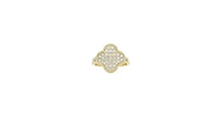 Rivka Friedman Pave Clover Ring