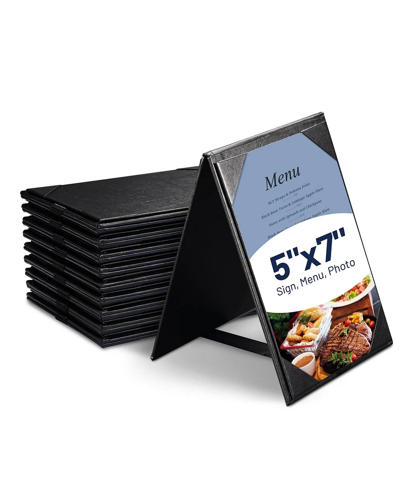 WeChef 10 Pack 5"x7" Double-Sided Menu A-Frame Holder Table Tent Restaurant Cafe
