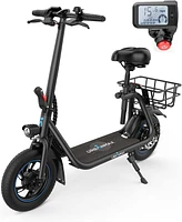 Urbanmax C1/C1 Pro Electric Scooter with Seat, 450W Powerful Motor up to 20/25 Miles Range, Foldable Electric Scooter for Adults Max Speed 15.5/18.6 M