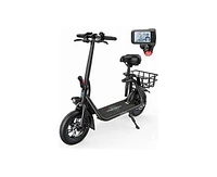 Urbanmax C1 Electric Scooter with Seat for Adults & Keystp Bike Lock Cable S2