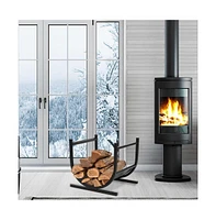 Slickblue Modern Classic Firewood Rack Log Holder for Indoor and Outdoor Use