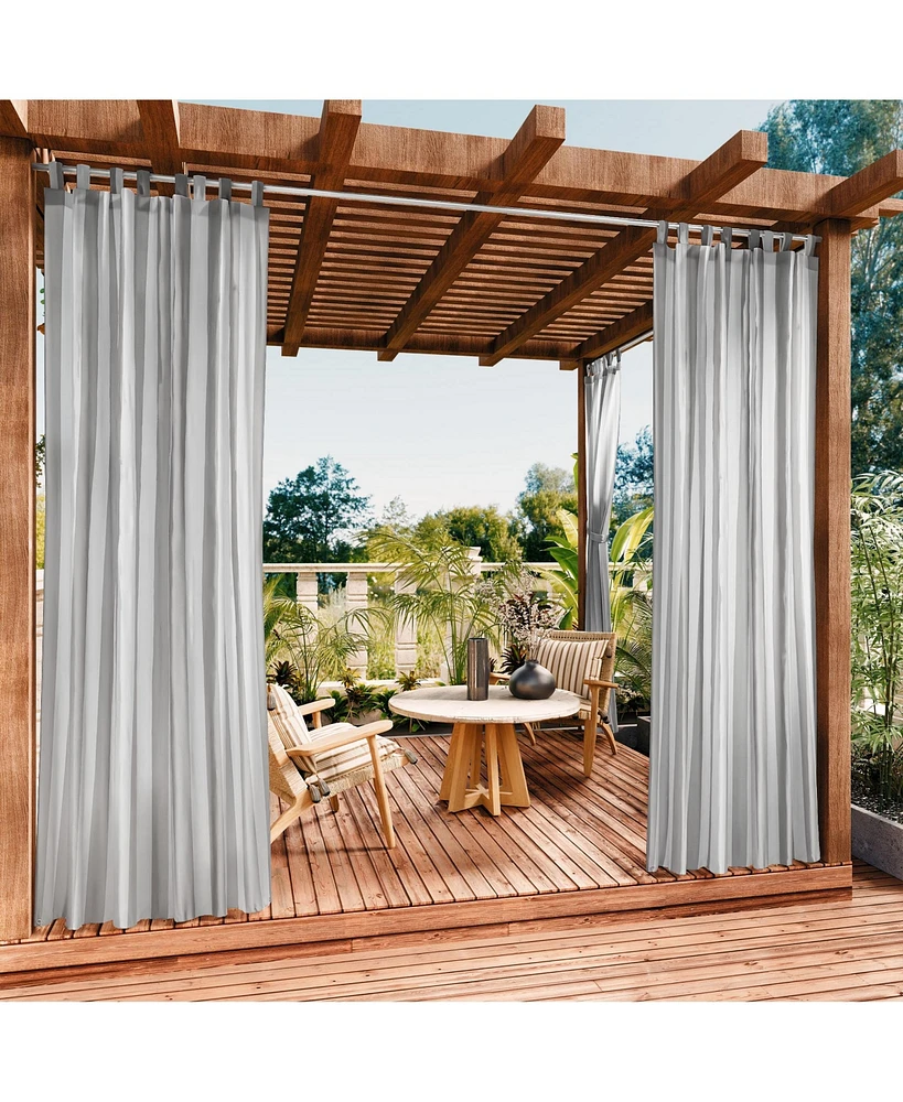 Awesome Home Outdoor Cabana Stripe Uv Protected Privacy Tab Top Curtain Panel