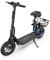 Urbanmax C1 Electric Scooter with Seat, Foldable Scooter for Adults Carry up to 265lbs, 450W Powerful Motor 25 Miles Range with Dual Shock Absorbers,