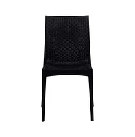 LeisureMod Weave Mace Indoor/Outdoor Dining Chair (Armless