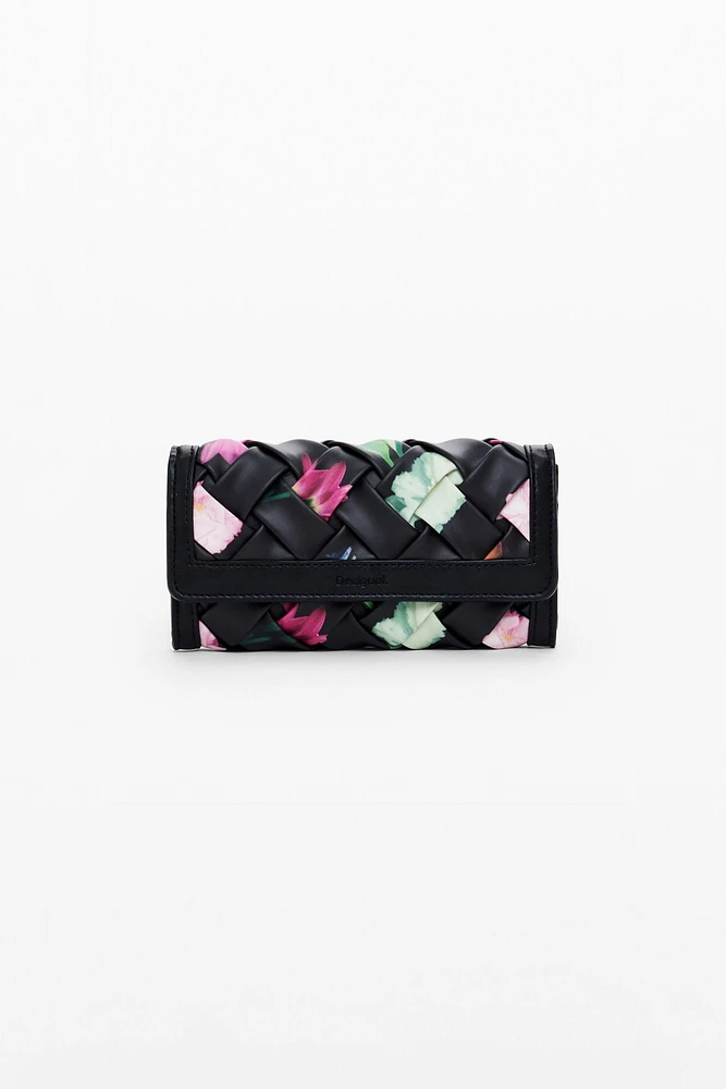 Desigual Women's Large braided floral wallet