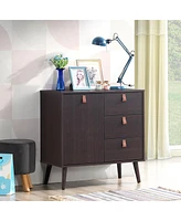 Gouun 3-drawer Sideboard Storage Display Cabinet