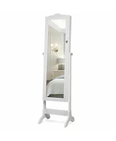 Gouun 14 Led Jewelry Armoire Cabinet with Full Length Mirror and 4 Tilting Angles