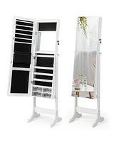 Gouun Free Standing Full Length Jewelry Armoire with Led Lights