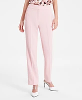 Bar Iii Women's Flat-Front Straight-Leg Suit Pants, Exclusively at Macy's