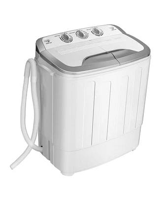Gouun 8 lbs Portable Mini Twin Tub Spinner Semi-Automatic Washing Machine