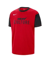 Nike Men's Red Miami Heat 2024/25 City Edition Courtside Color Block T-Shirt