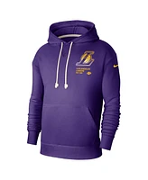 Nike Men's Purple Los Angeles Lakers Courtside Standard Issue Premium Performance Pullover Hoodie