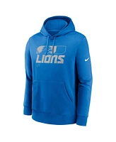 Nike Men's Blue Detroit Lions Team Reveal Club Pullover Hoodie