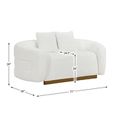 Homelegance 71" White Label Lyman Sherpa Love Seat