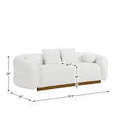 Homelegance 93" White Label Lyman Sherpa Sofa