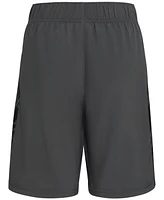 adidas Big Boys Elastic-Waistband Woven Camo Printed 3-Stripes Shorts