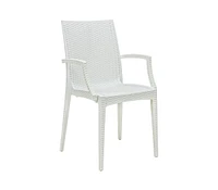 LeisureMod Weave Mace Indoor/Outdoor Chair (With Arms