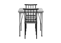 Slickblue Modern 3-Piece Metal Frame Dining Set for Compact and Stylish Dining Spaces