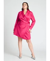 Eloquii Plus Size Tie Detail Blazer Mini Dress