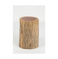 Jofran Global Archive Solid Wood Live Edge Stump Accent Table