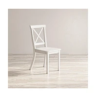 Jofran Eastern Tides Coastal Wire-Brushed Wood X-Back Acacia Dining Chair (Set of 2)