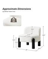 Hulala Home Zara Modern Armchair with Solid Wood Legs and Adjustable Feet