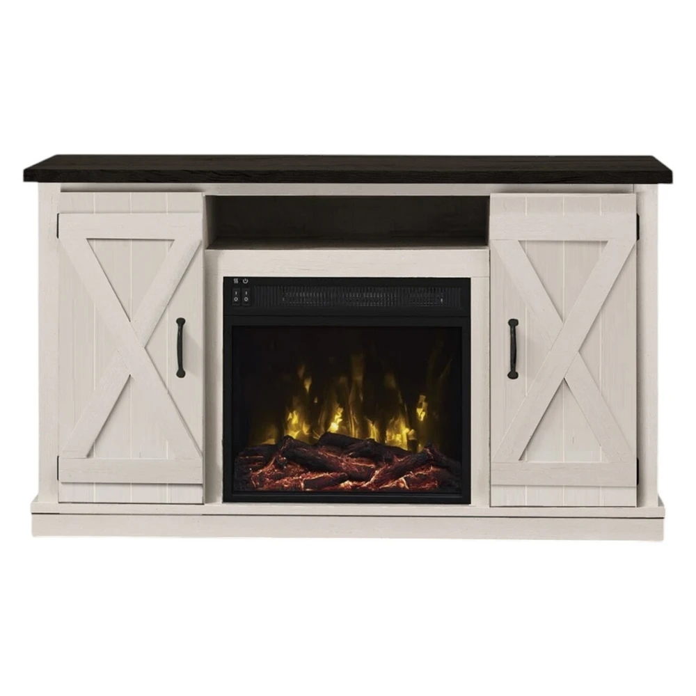 Slickblue Farm House Tv Entertainment Electric Fireplace