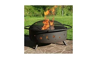 Slickblue Wood Burning Fire Pit - Durable Outdoor Fireplace for Backyard Comfort and Ambiance