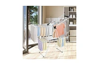 Slickblue 2 Level Foldable Clothes Drying Rack Adjustable Height