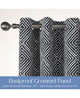 Outdoor Gobi Print Uv Protected Privacy Grommet Curtain Panel, 52"×96"