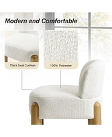 Hulala Home Vanessa Modern Armchair with Solid Wood Legs and Adjustable Foot