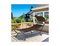 Slickblue Outdoor Hammock Style Chaise Lounge Chair Cot with Canopy and Storage Bag