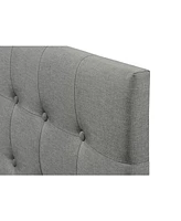 Slickblue Contemporary Button-Tufted Headboard in Upholstered Fabric