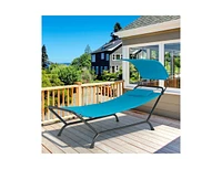 Slickblue Outdoor Hammock Chaise Lounge Chair Cot with Canopy and Storage Bag