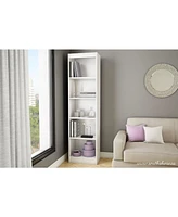 Slickblue 5-Shelf Narrow Bookcase for Efficient Storage and Space-Saving Organization