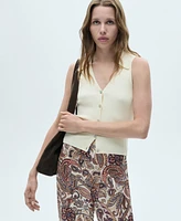 Mango Women's Flowy Printed Pants