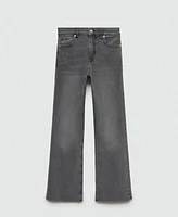 Mango Women's Sienna Flared Cropped Jeans