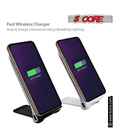 5 Core Fast Wireless Charger Phone 2Pack Qi Certified 10W Cellphone Charging Stand Dock